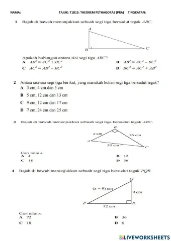 T1b13theorem pethagoras pra