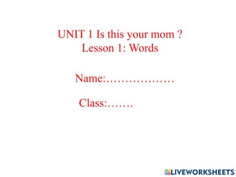 Unit 6 lesson 1grade 3