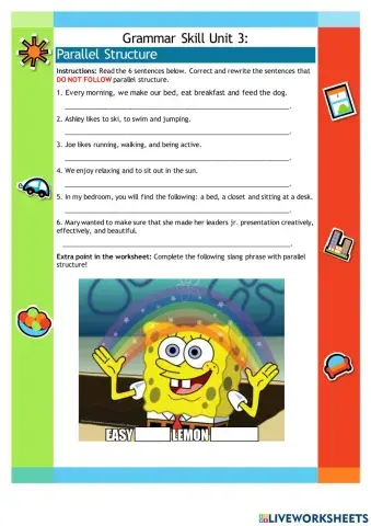Parallel Structure Final Practice