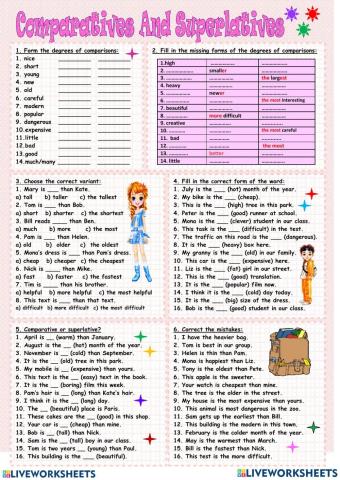 Comparative and superlative