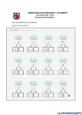 Descomposición de números