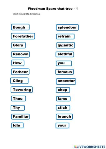 Woodman spare that tree
