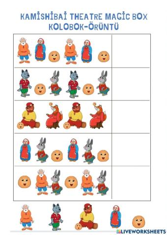 Kamishibai Theater Magic Box Sengül Atan Kolobok-Örüntü