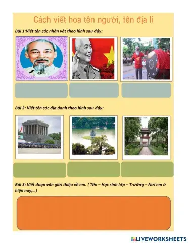 Cách viết hoa tên người, tên địa lí