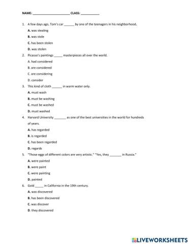 Passive Voice Review