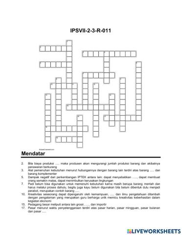 Crossword Ips R-11