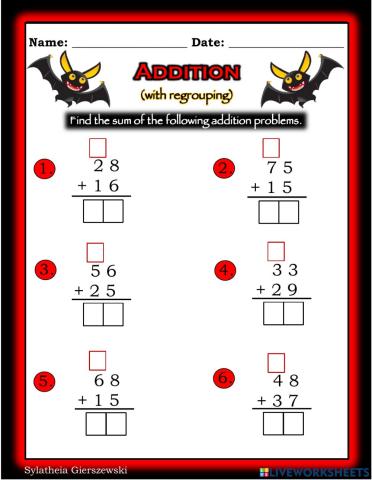 Addition with regrouping