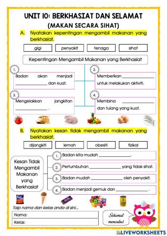 P.Kesihatan Thn 1 : Makan Secara Sihat (Kepentingan Mengambil Makanan Berkhasiat)