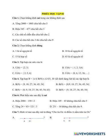 Phiếu học tập số 2