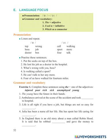 E-Language Focus- Unit 4-Grade 10