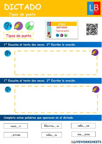 DICTADO. Tipos de puntos.