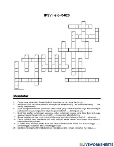 Crossword Ips R-20