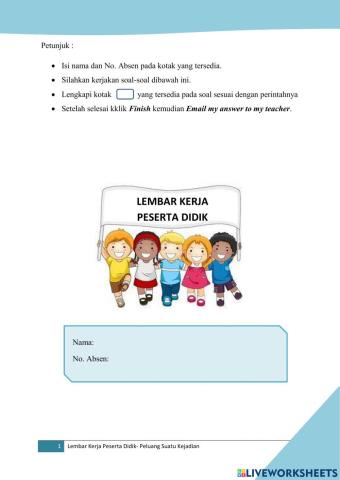 LKPD- Peluang Suatu Kejadian