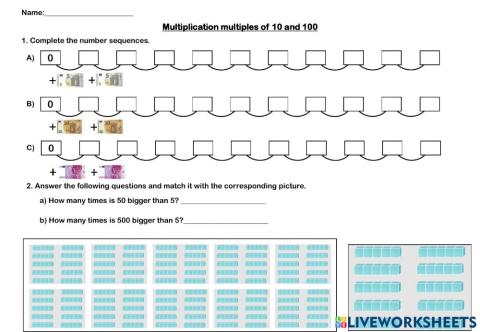 Multiplying by multiples of 10 and 100