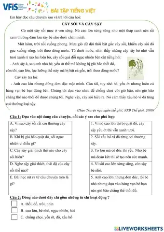 Bài ôn tập tuần 8