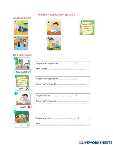 Theme 3 a school trip -lesson