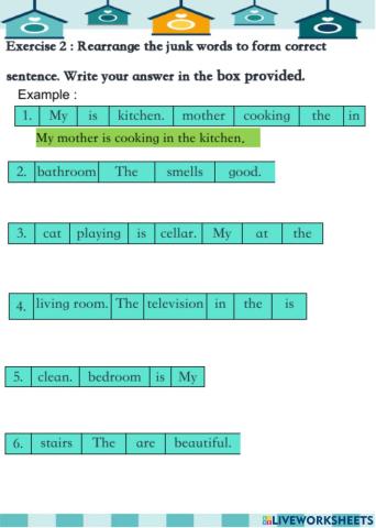 Year 2- Unit 6:The Old House (writing exercise)
