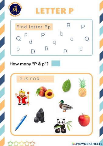 Find Letter Pp