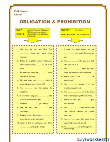 Obligation and Prohibition