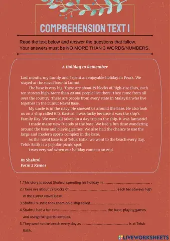 Comprehension Form 2