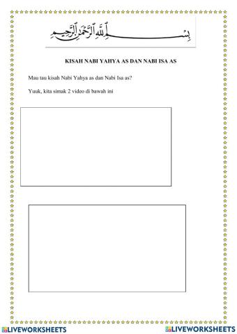 Kisah nabi yahya & nabi isa