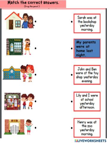 Was-were -places in town