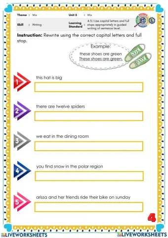 Punctuation exercise