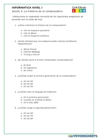 Las generaciones de la computadora