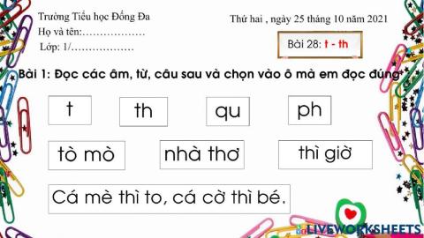 Bài tập t -th