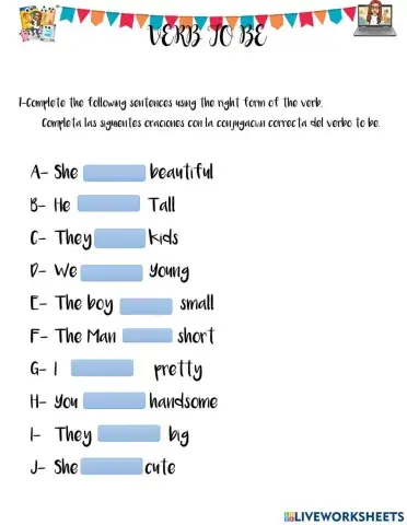 Verb To be in sentences