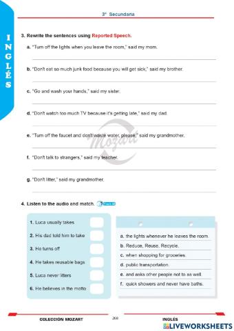 Unidad 8 - inglés 3°