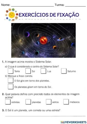 Exercícios de fixação