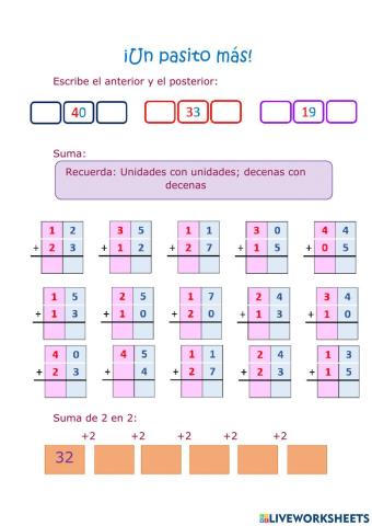 FICHA 4 cuaderno de refuerzo Cálculo