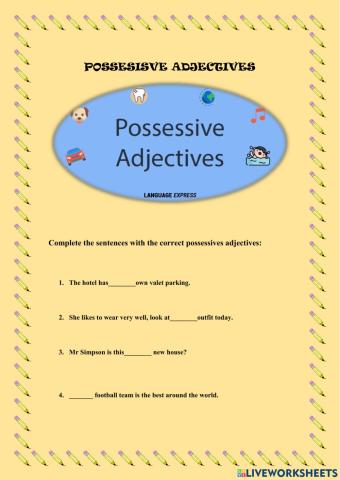 Possessive adjectives