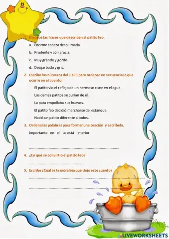 Lectura del patito feo.