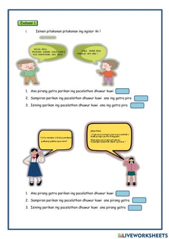 Evaluasi 1 Materi Parikan