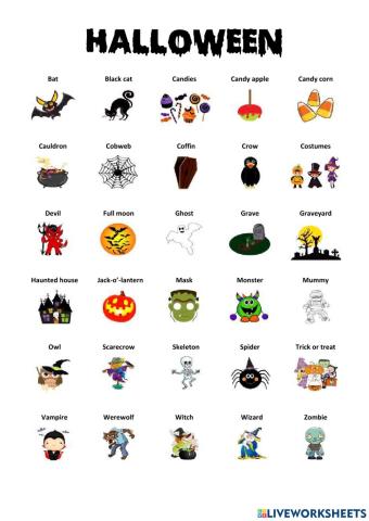 Halloween - Vocabulary