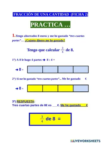 Fracción de una cantidad