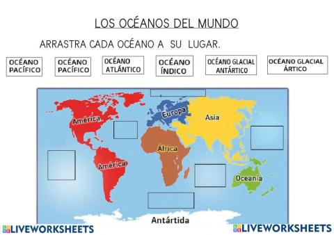 los océanos del mundo.