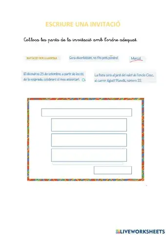 Escriure una invitació