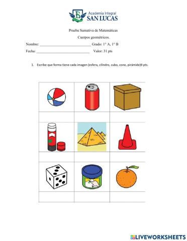 Los cuerpos geométricos