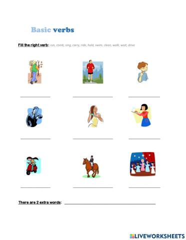 Pracovní list - simple verbs