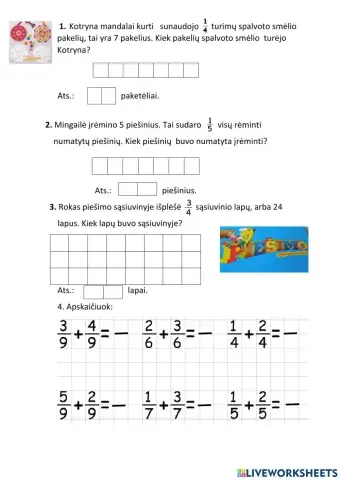 Paprastosios trupmenos.