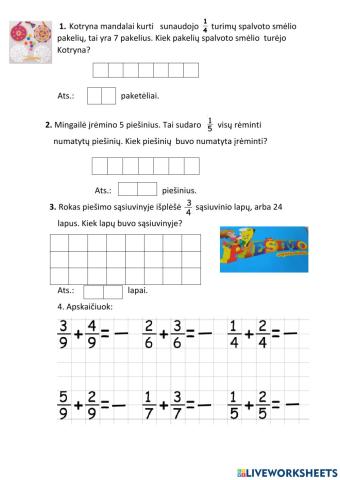 Paprastosios trupmenos.