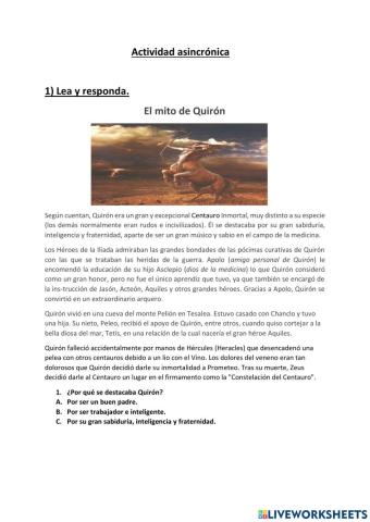 Actividad Asincrónica: Mitos y leyendas