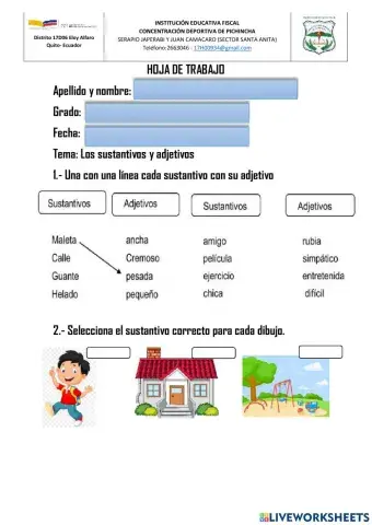 Sustantivos y adjetivos