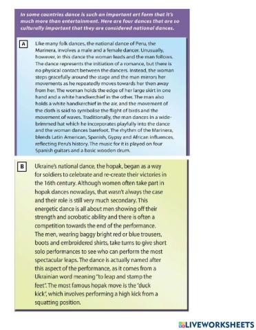 Skill progress vocabulary