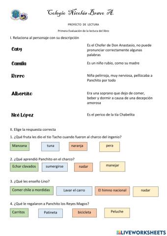 Comprensión lectora Donde habitan los ángeles