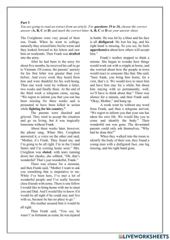 Sabah: Comprehension 2