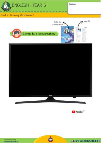 English Y5 - Growing Up 7